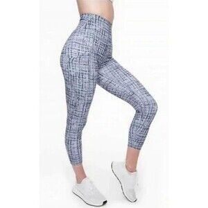 P’tula Alainah 3 High Rise Legging Size Medium Blue Activewear Pockets